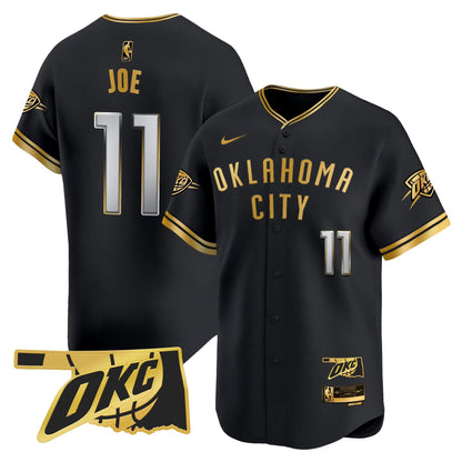 Oklahoma City Thunder Vapor Baseball Jersey - All Stitched