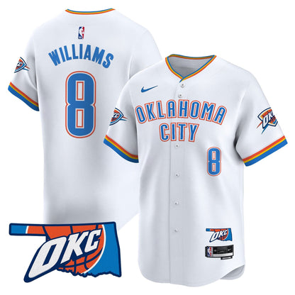 Oklahoma City Thunder Vapor Baseball Jersey - All Stitched