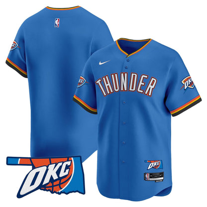 Oklahoma City Thunder Vapor Baseball Jersey - All Stitched