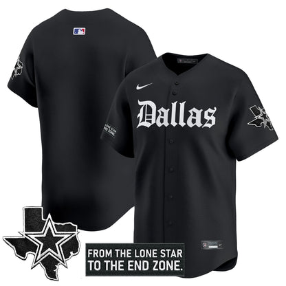 Dallas Cowboys 'Gothic Lone Star Edition' Vapor Baseball Jersey - All Stitched