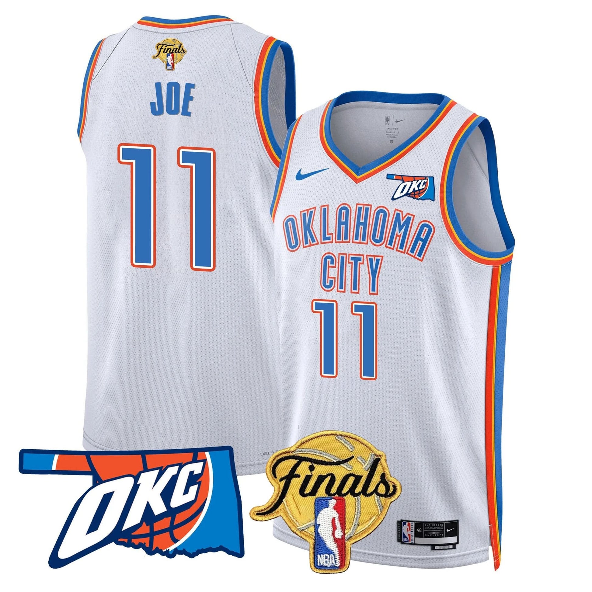 Oklahoma City Thunder Jersey - Final Patch - All Stitched