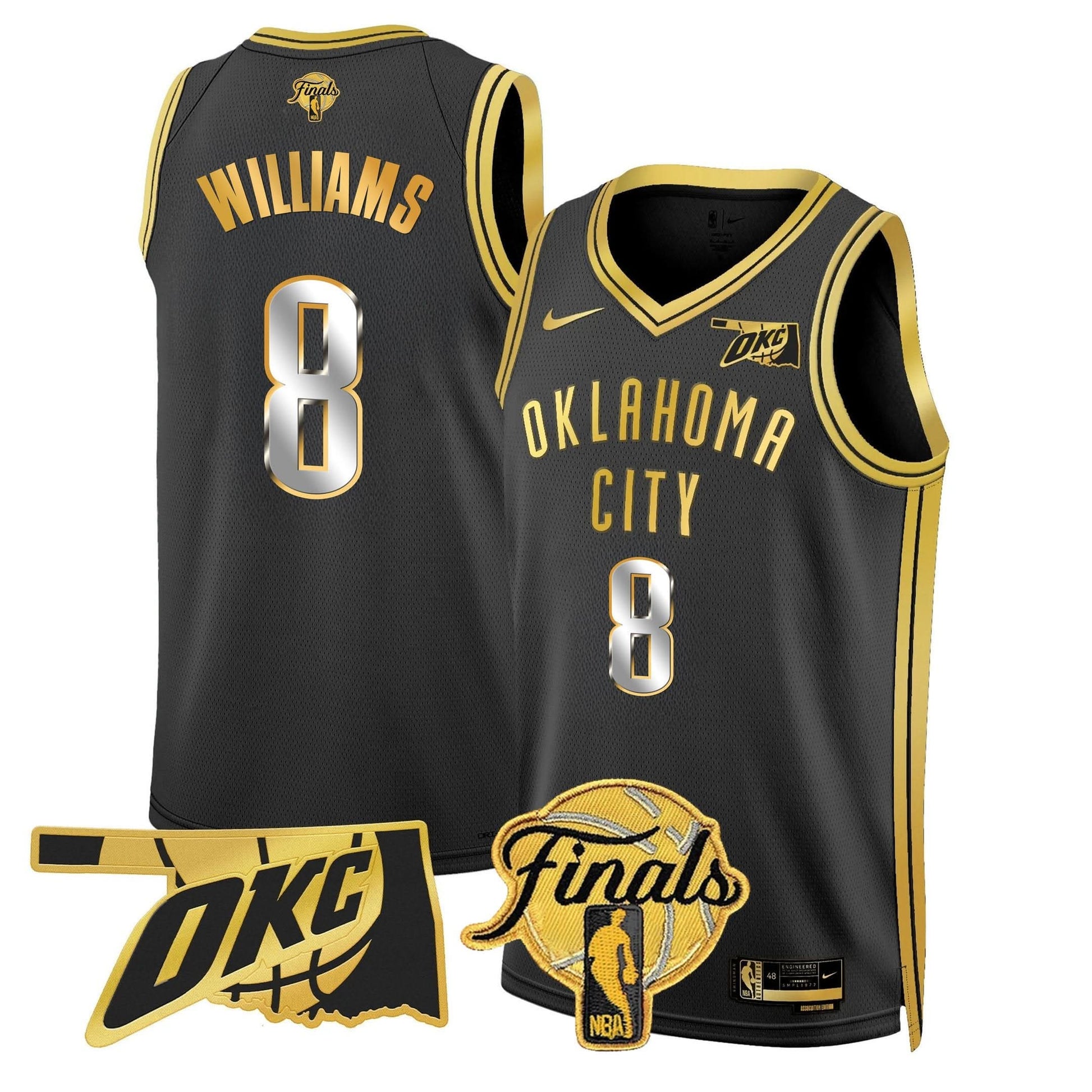 Oklahoma City Thunder Jersey - Final Patch - All Stitched