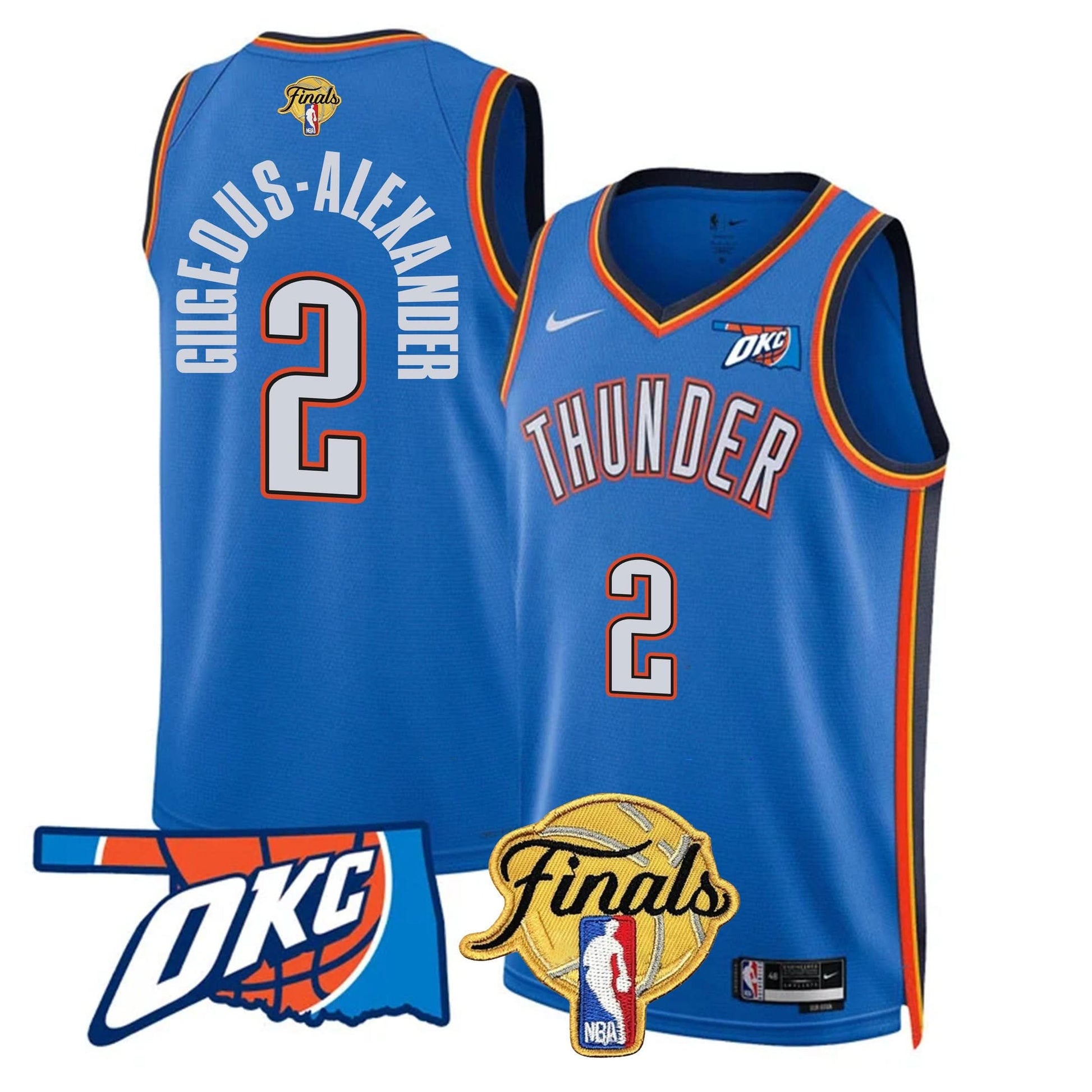 Oklahoma City Thunder Jersey - Final Patch - All Stitched
