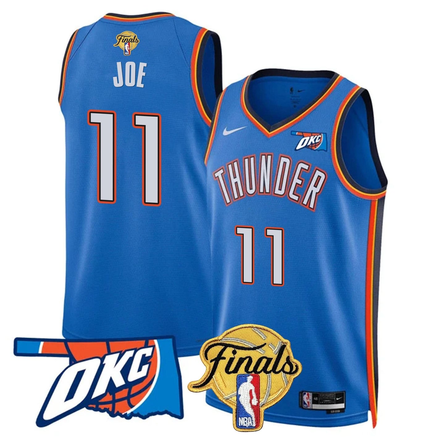Oklahoma City Thunder Jersey - Final Patch - All Stitched