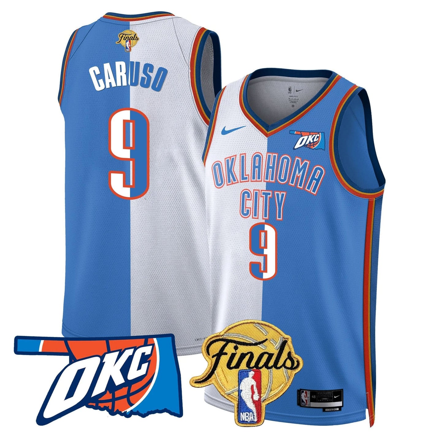 Oklahoma City Thunder Jersey - Final Patch - All Stitched