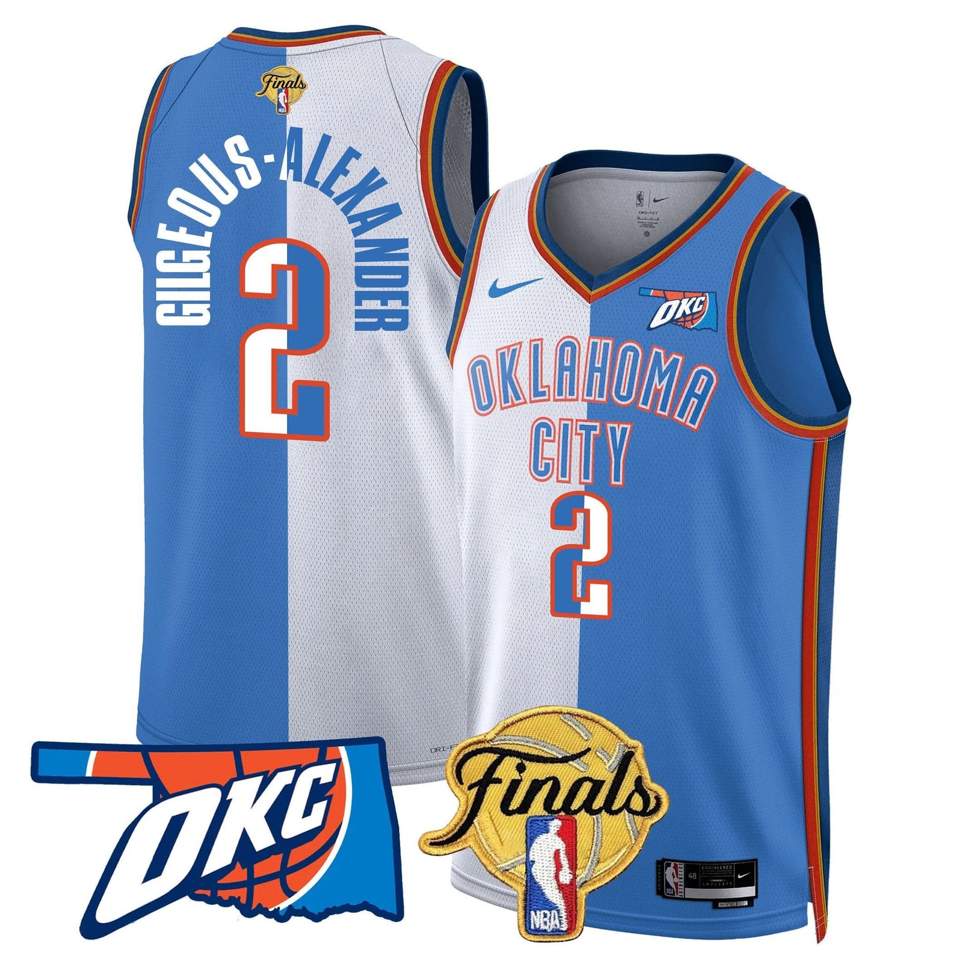 Oklahoma City Thunder Jersey - Final Patch - All Stitched