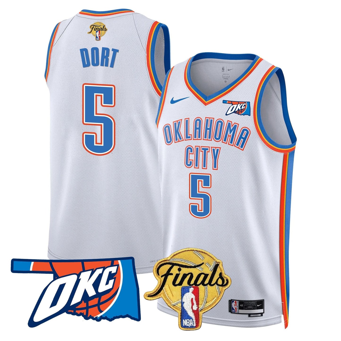 Oklahoma City Thunder Jersey - Final Patch - All Stitched