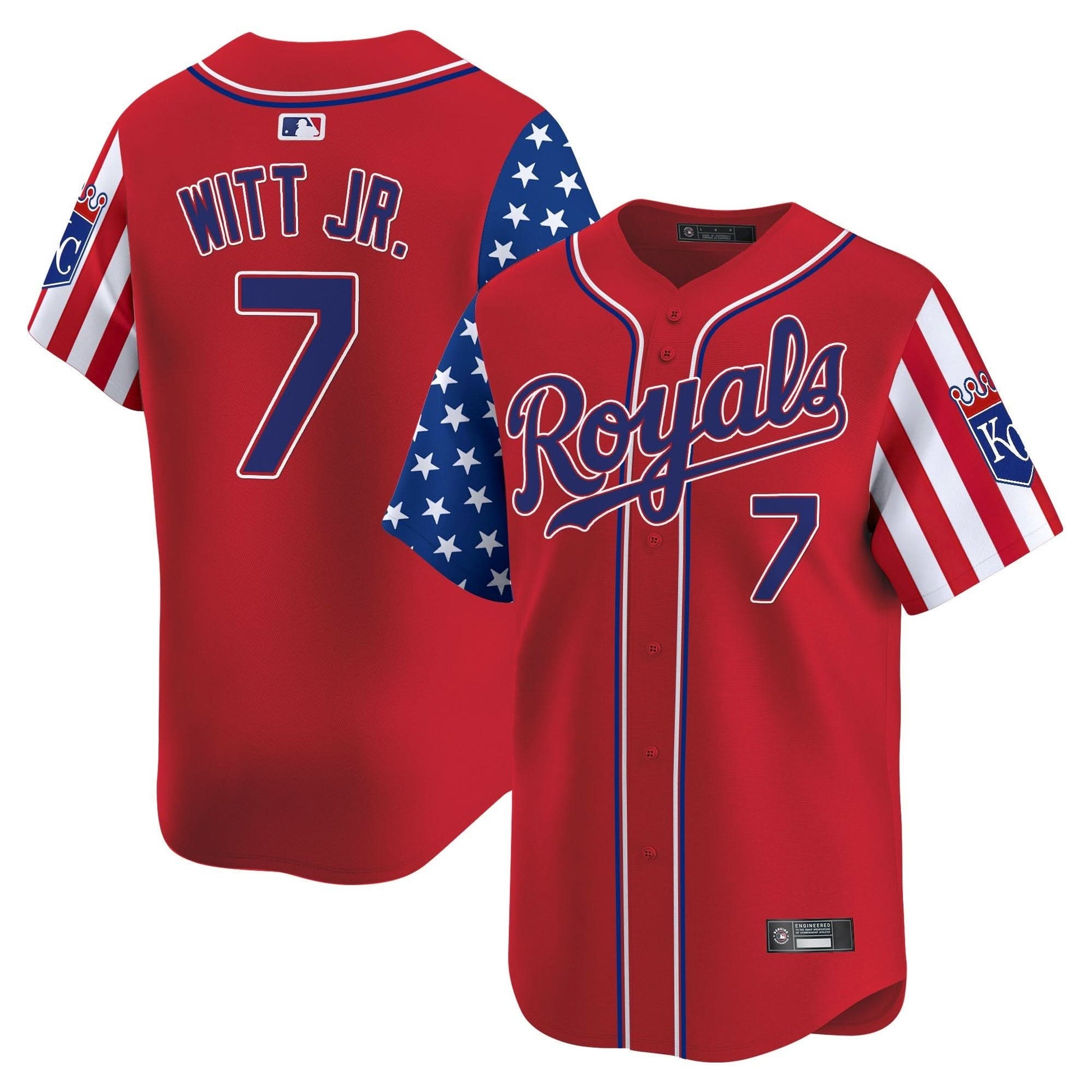 Kansas City Royals 2025 Independence Day Vapor Premier Limited Jersey - All Stitched