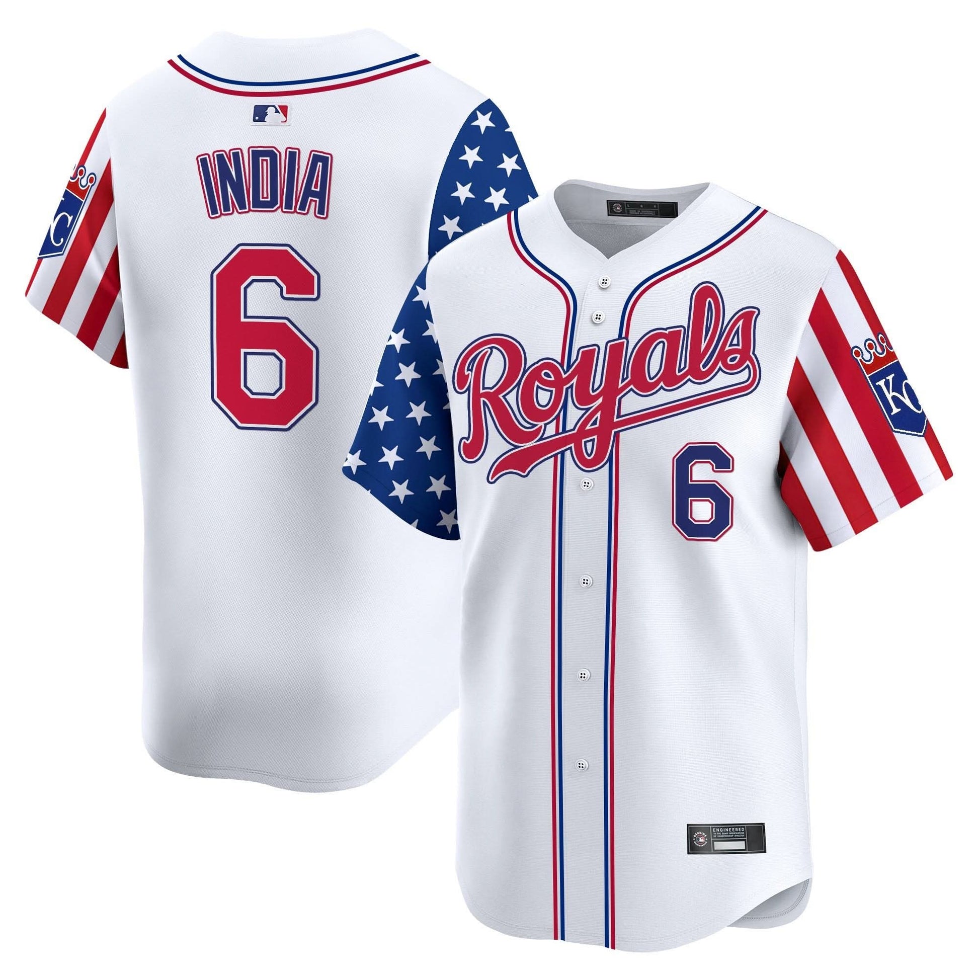Kansas City Royals 2025 Independence Day Vapor Premier Limited Jersey - All Stitched