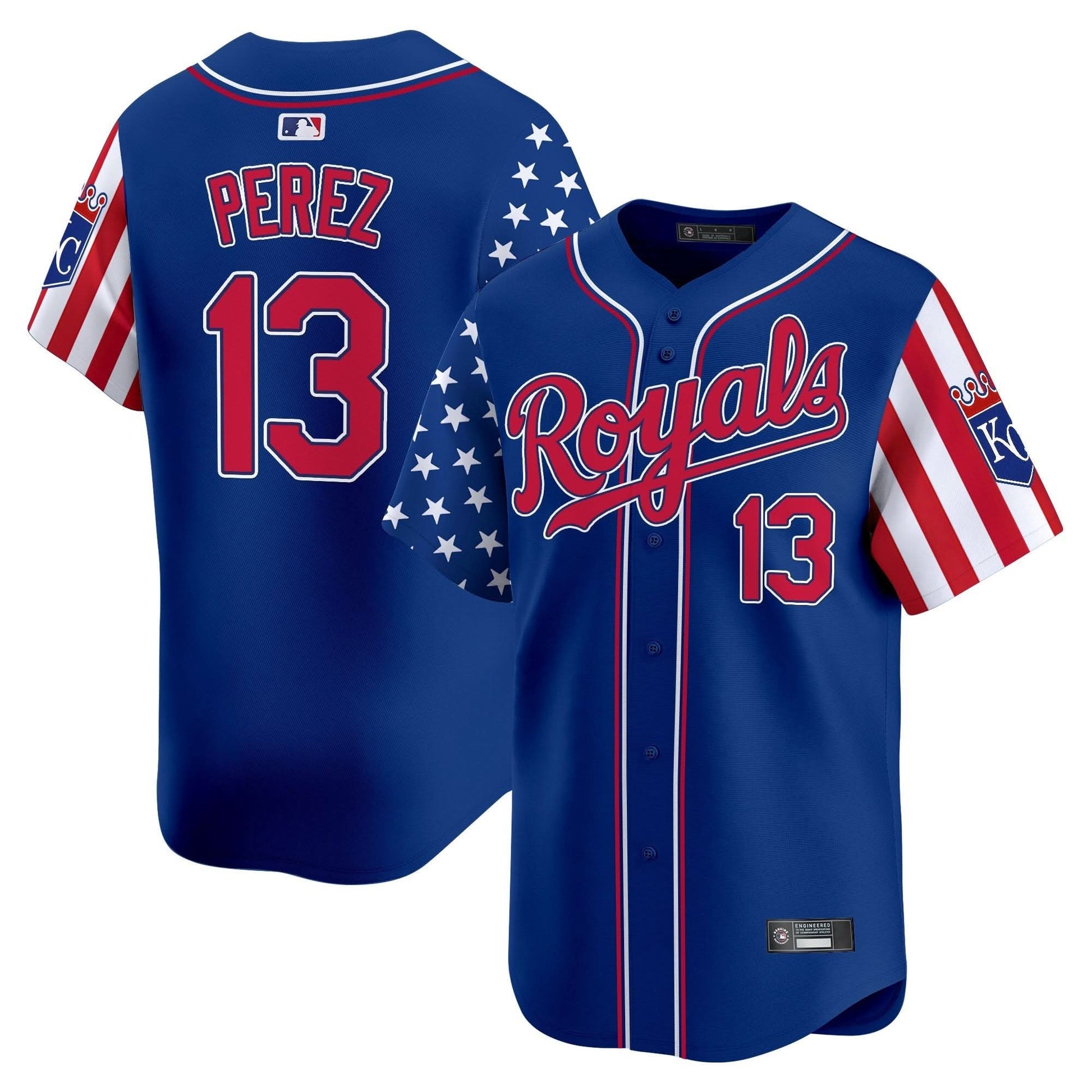 Kansas City Royals 2025 Independence Day Vapor Premier Limited Jersey - All Stitched