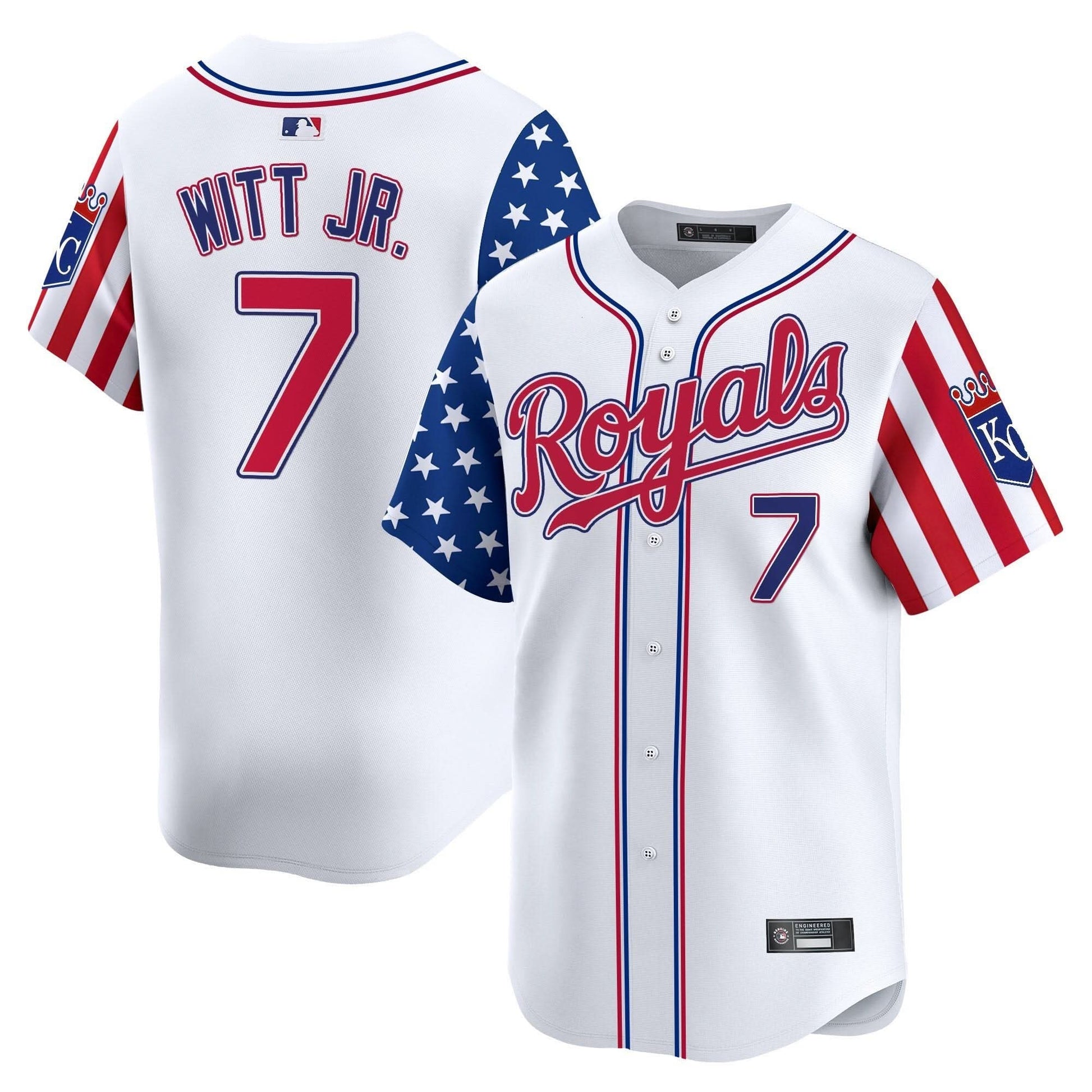 Kansas City Royals 2025 Independence Day Vapor Premier Limited Jersey - All Stitched