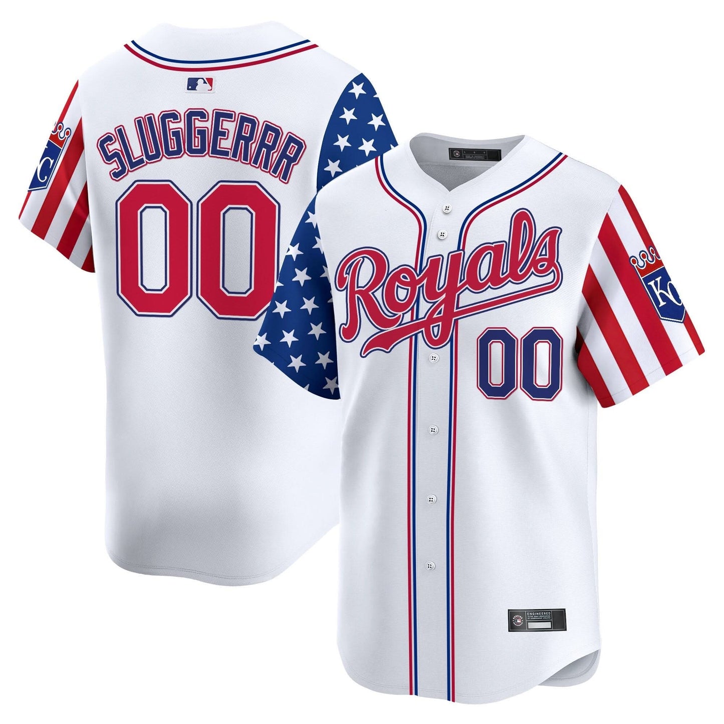 Kansas City Royals 2025 Independence Day Vapor Premier Limited Jersey - All Stitched