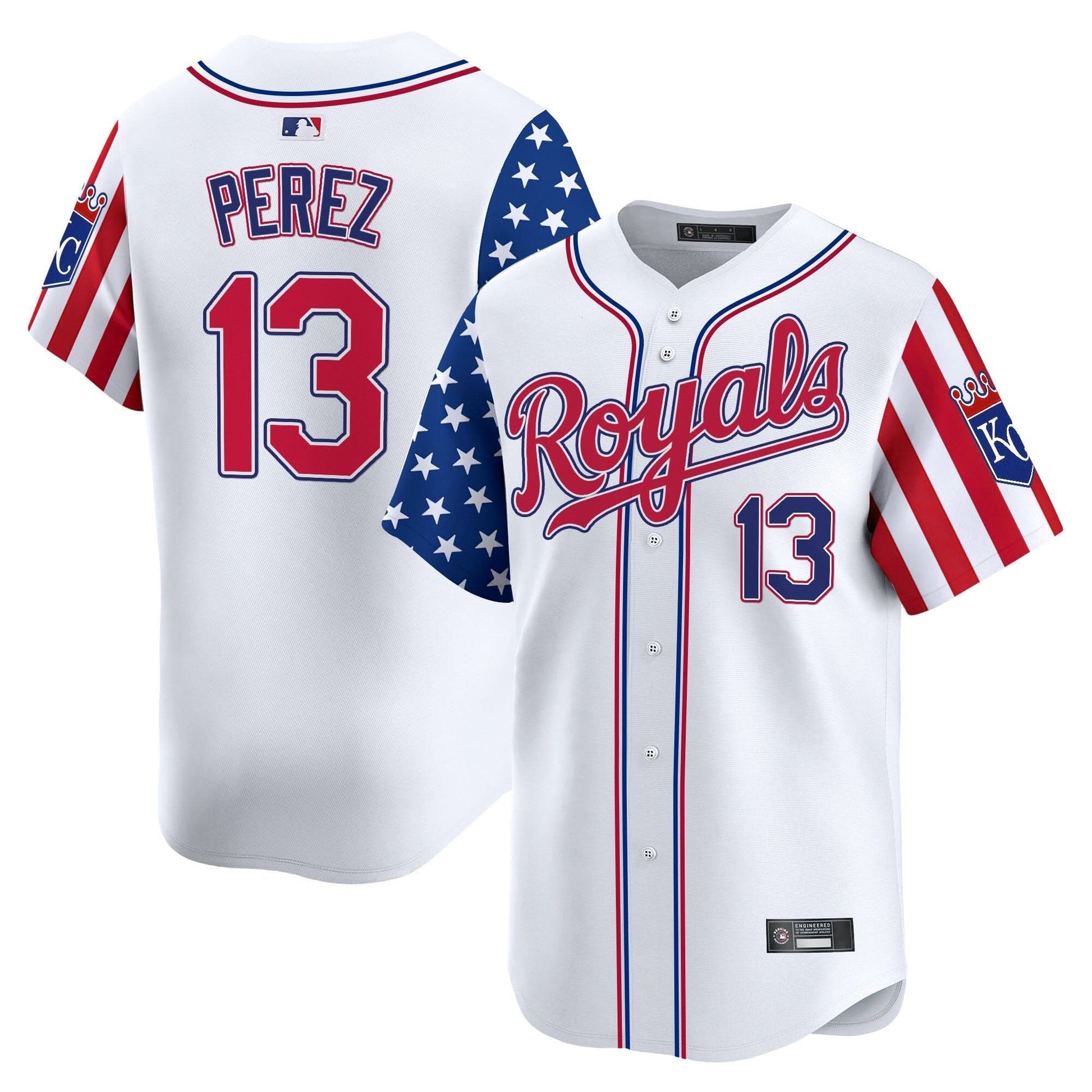 Kansas City Royals 2025 Independence Day Vapor Premier Limited Jersey - All Stitched