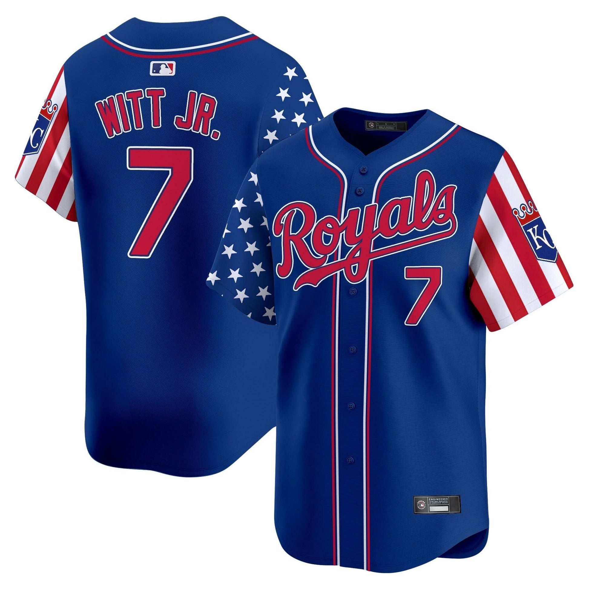Kansas City Royals 2025 Independence Day Vapor Premier Limited Jersey - All Stitched