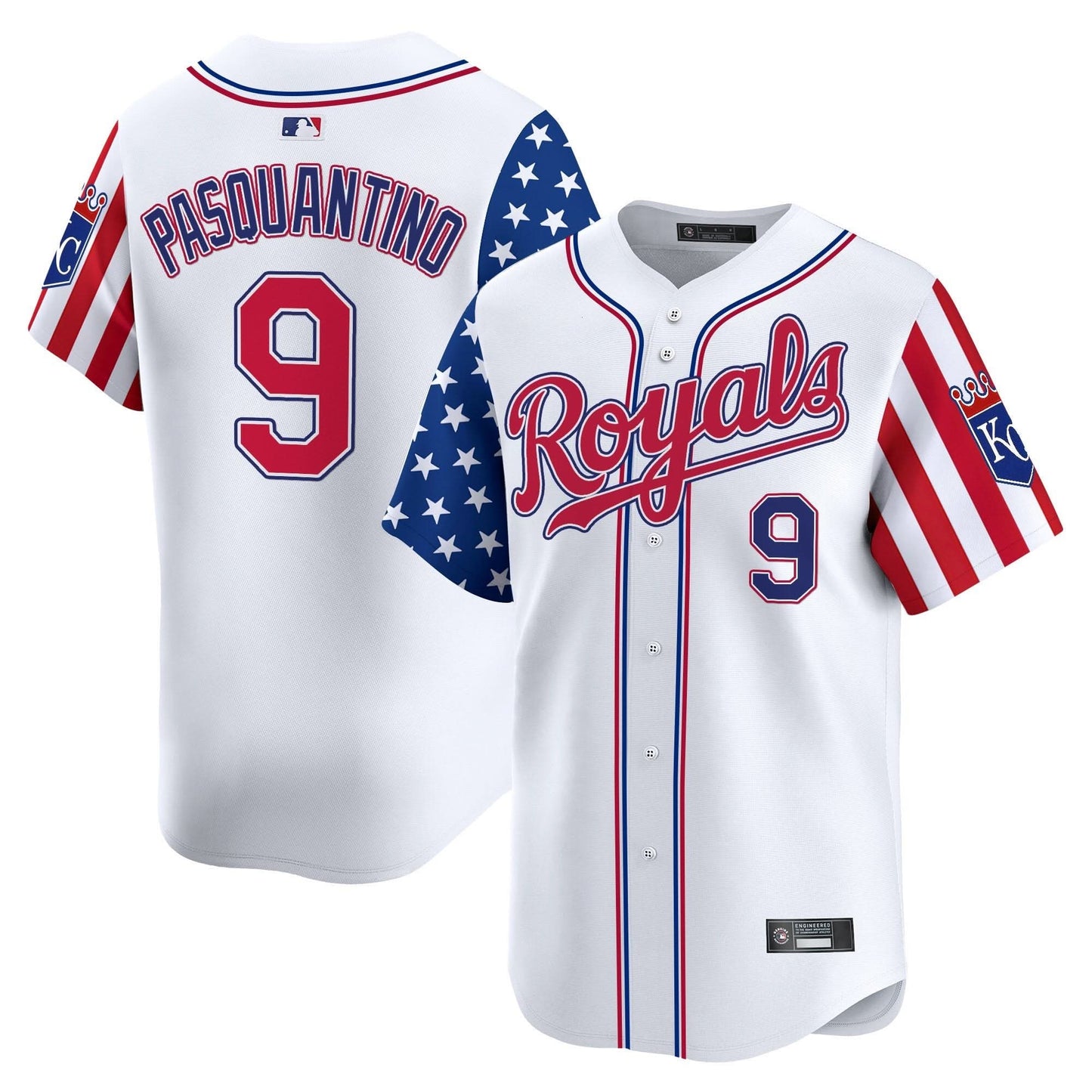 Kansas City Royals 2025 Independence Day Vapor Premier Limited Jersey - All Stitched
