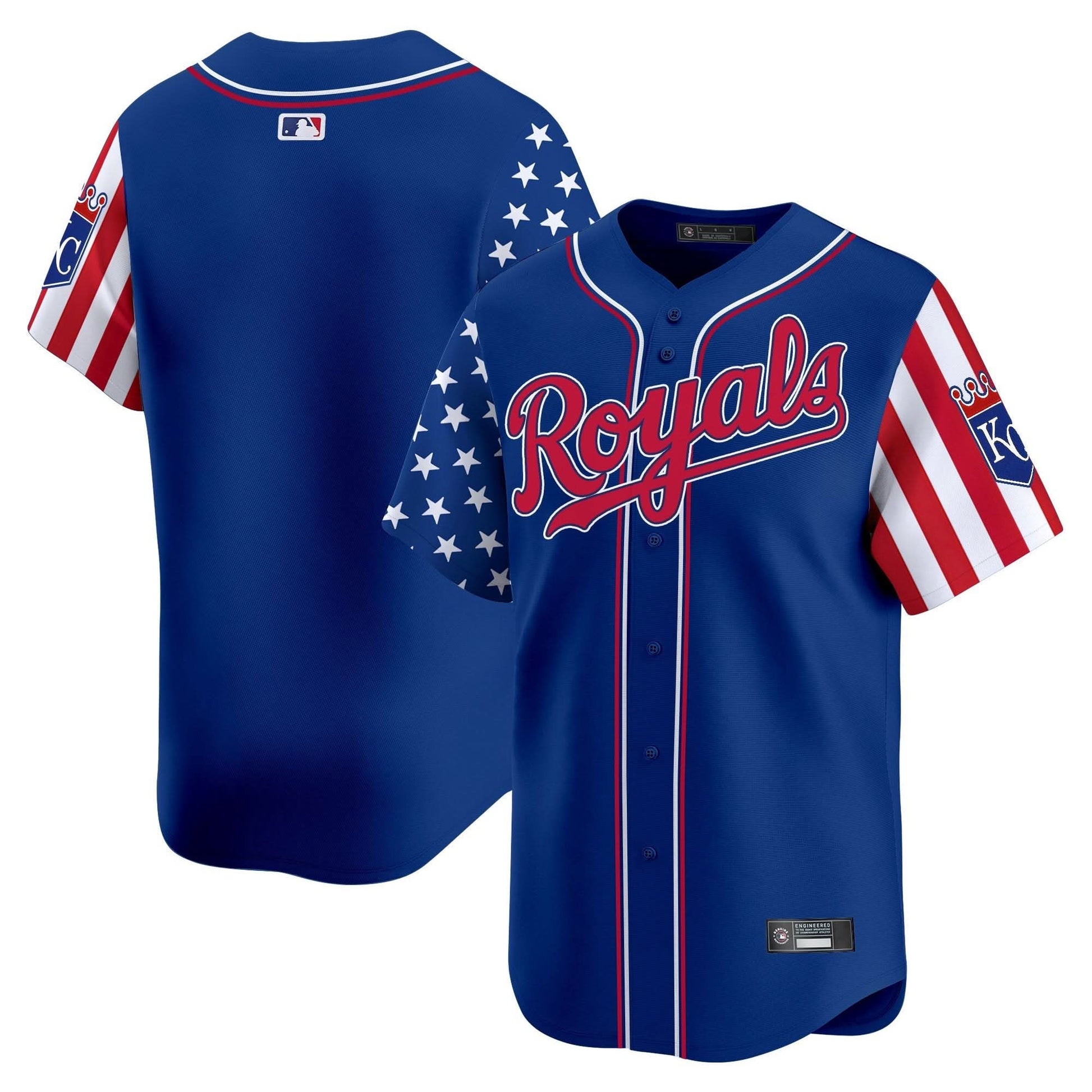 Kansas City Royals 2025 Independence Day Vapor Premier Limited Jersey - All Stitched