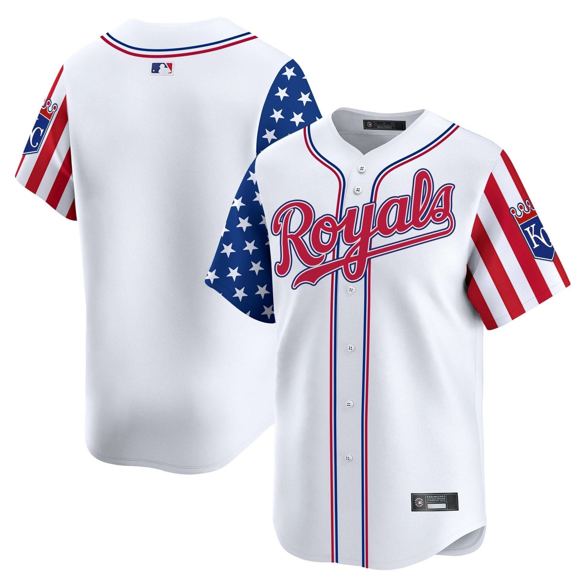 Kansas City Royals 2025 Independence Day Vapor Premier Limited Jersey - All Stitched