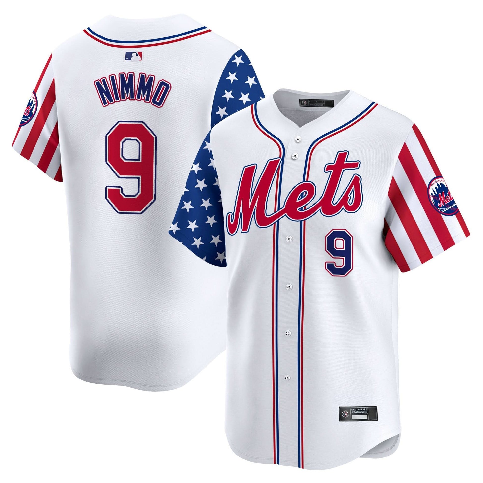 New York Mets 2025 Independence Day Vapor Premier Limited Jersey - All Stitched