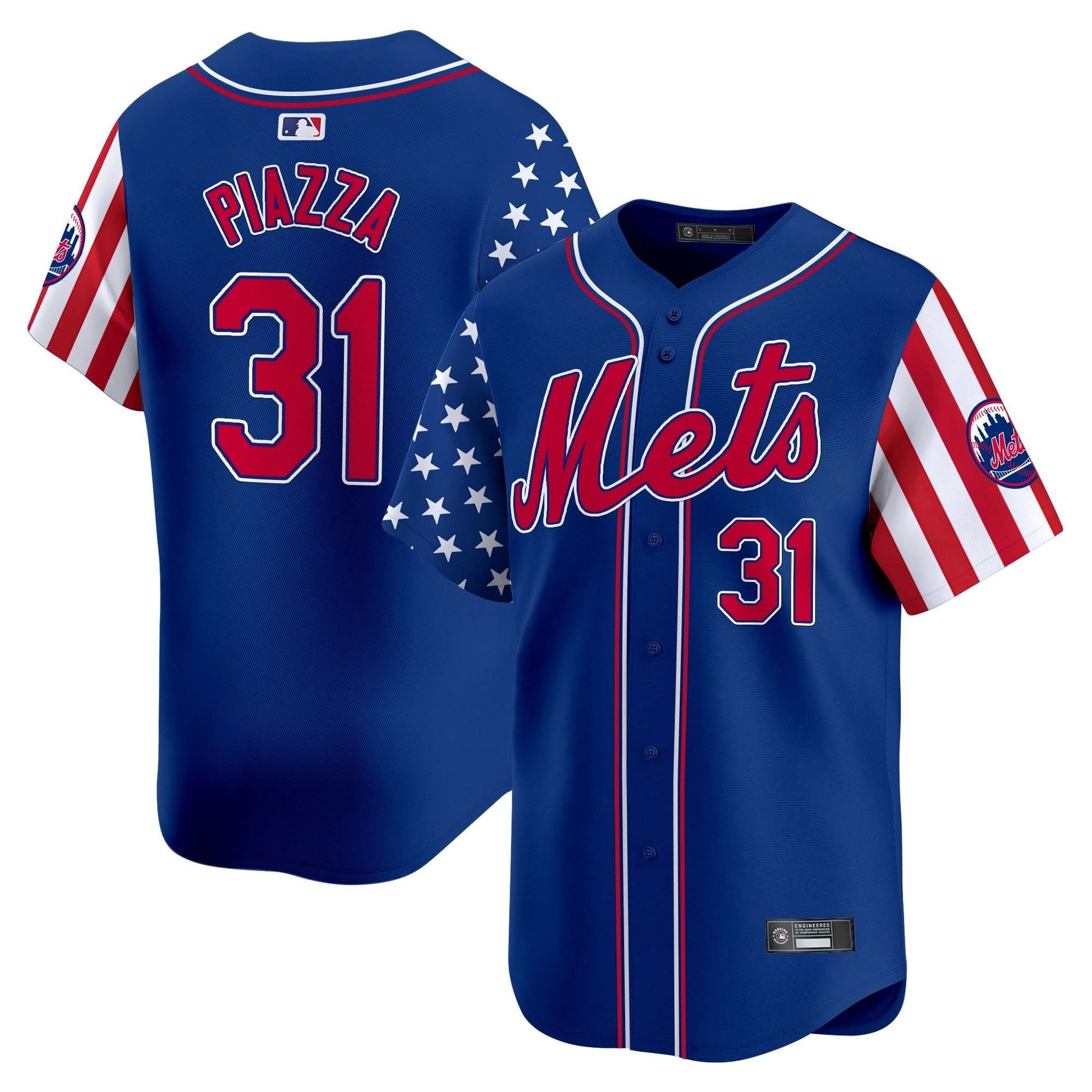 New York Mets 2025 Independence Day Vapor Premier Limited Jersey - All Stitched