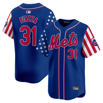New York Mets 2025 Independence Day Vapor Premier Limited Jersey - All Stitched