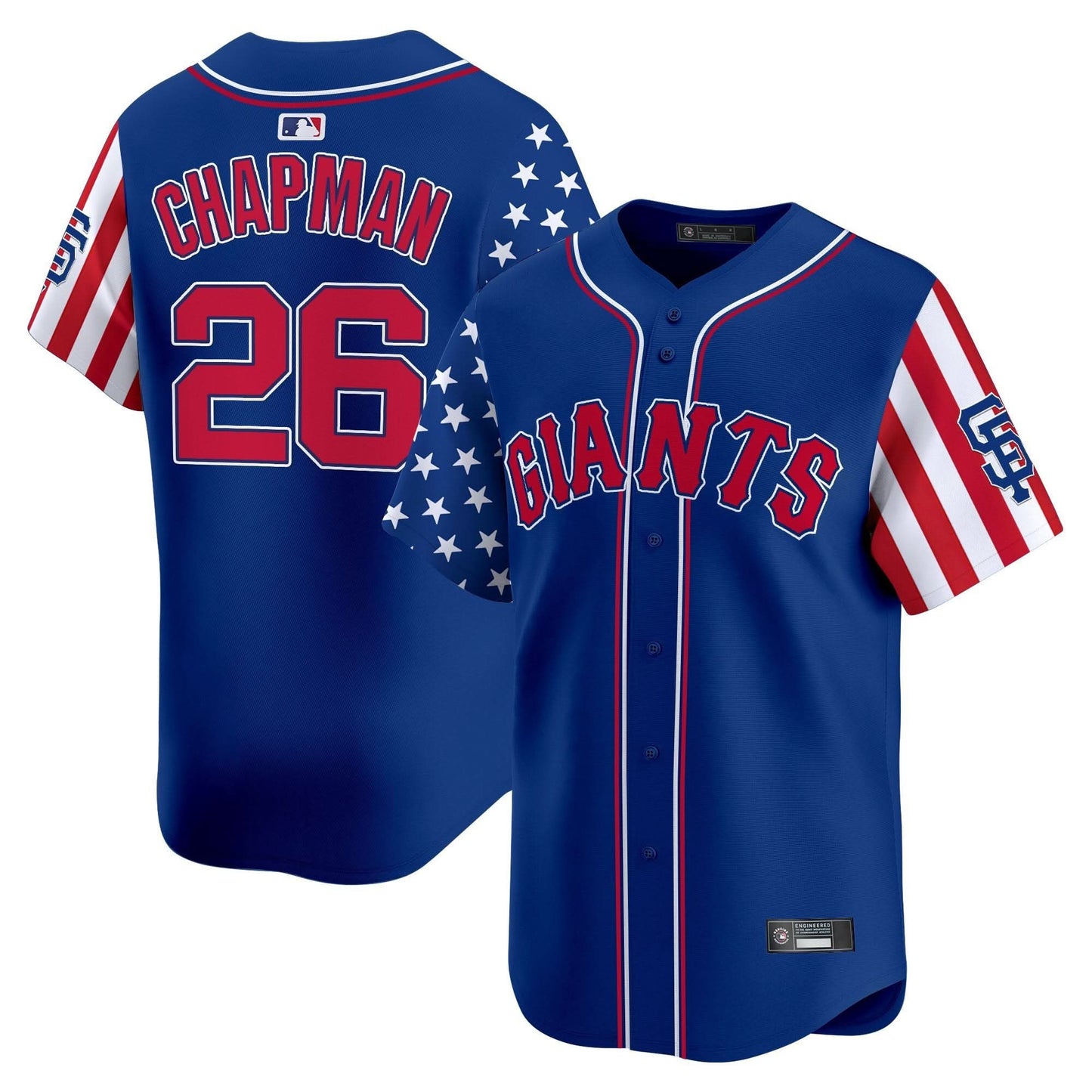 San Francisco Giants 2025 Independence Day Vapor Premier Limited Jersey - All Stitched