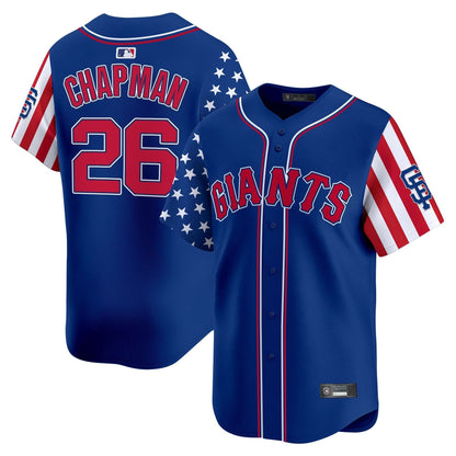 San Francisco Giants 2025 Independence Day Vapor Premier Limited Jersey - All Stitched