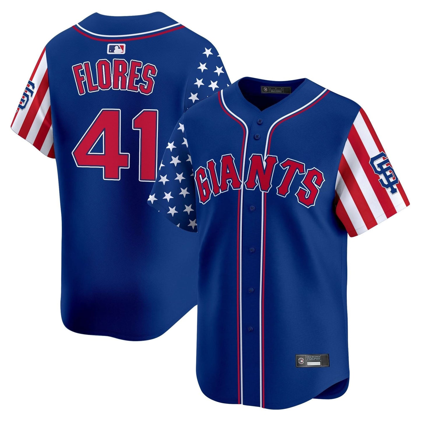 San Francisco Giants 2025 Independence Day Vapor Premier Limited Jersey - All Stitched