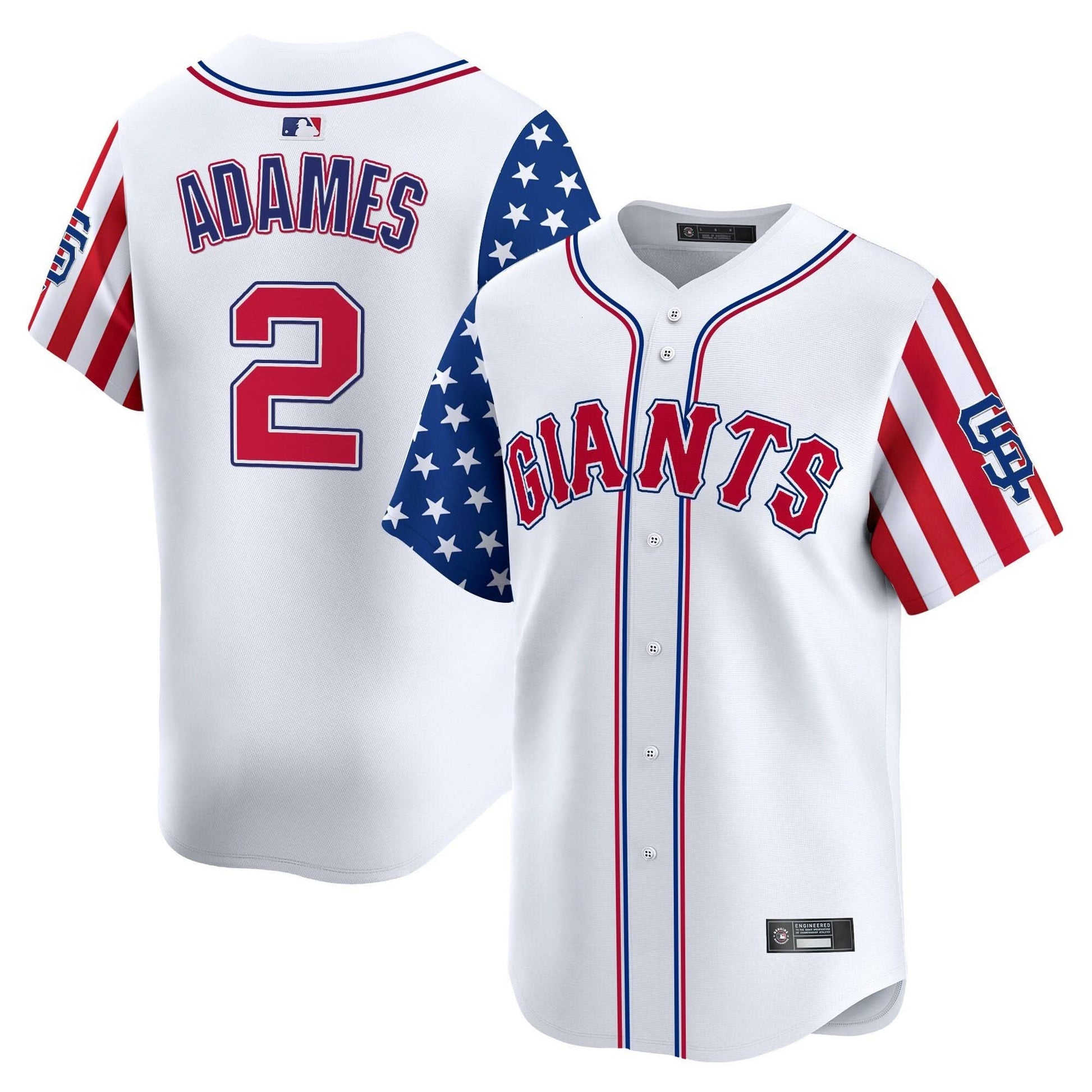 San Francisco Giants 2025 Independence Day Vapor Premier Limited Jersey - All Stitched