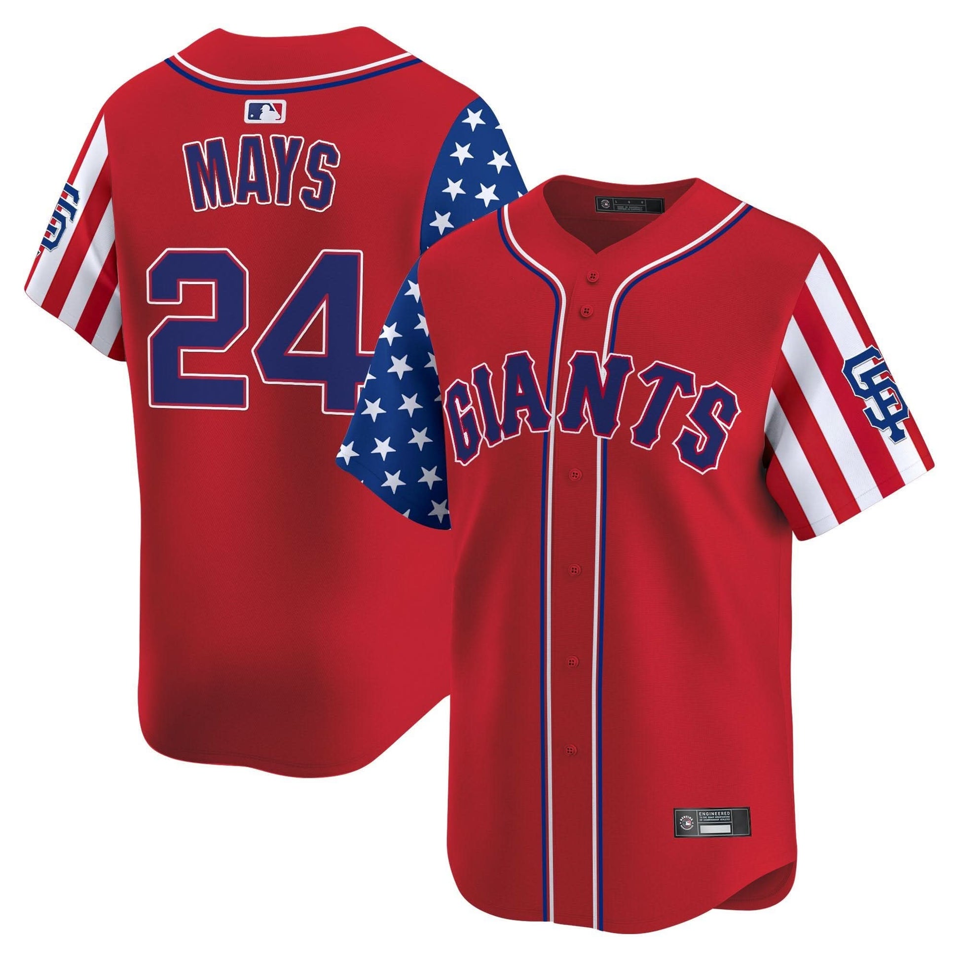 San Francisco Giants 2025 Independence Day Vapor Premier Limited Jersey - All Stitched