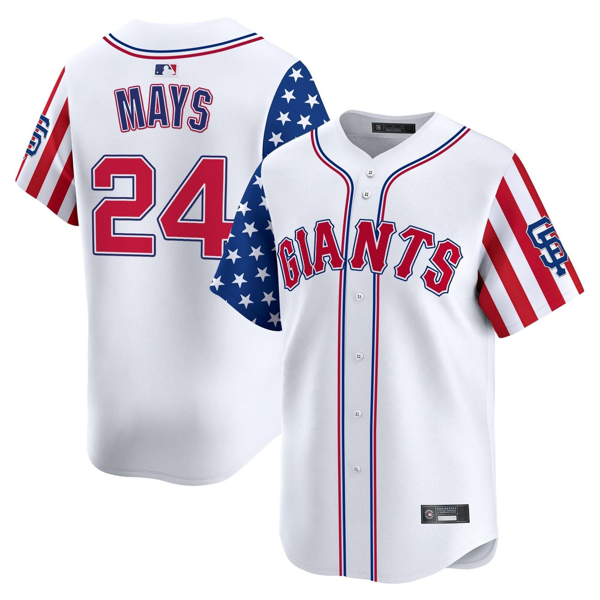 San Francisco Giants 2025 Independence Day Vapor Premier Limited Jersey - All Stitched