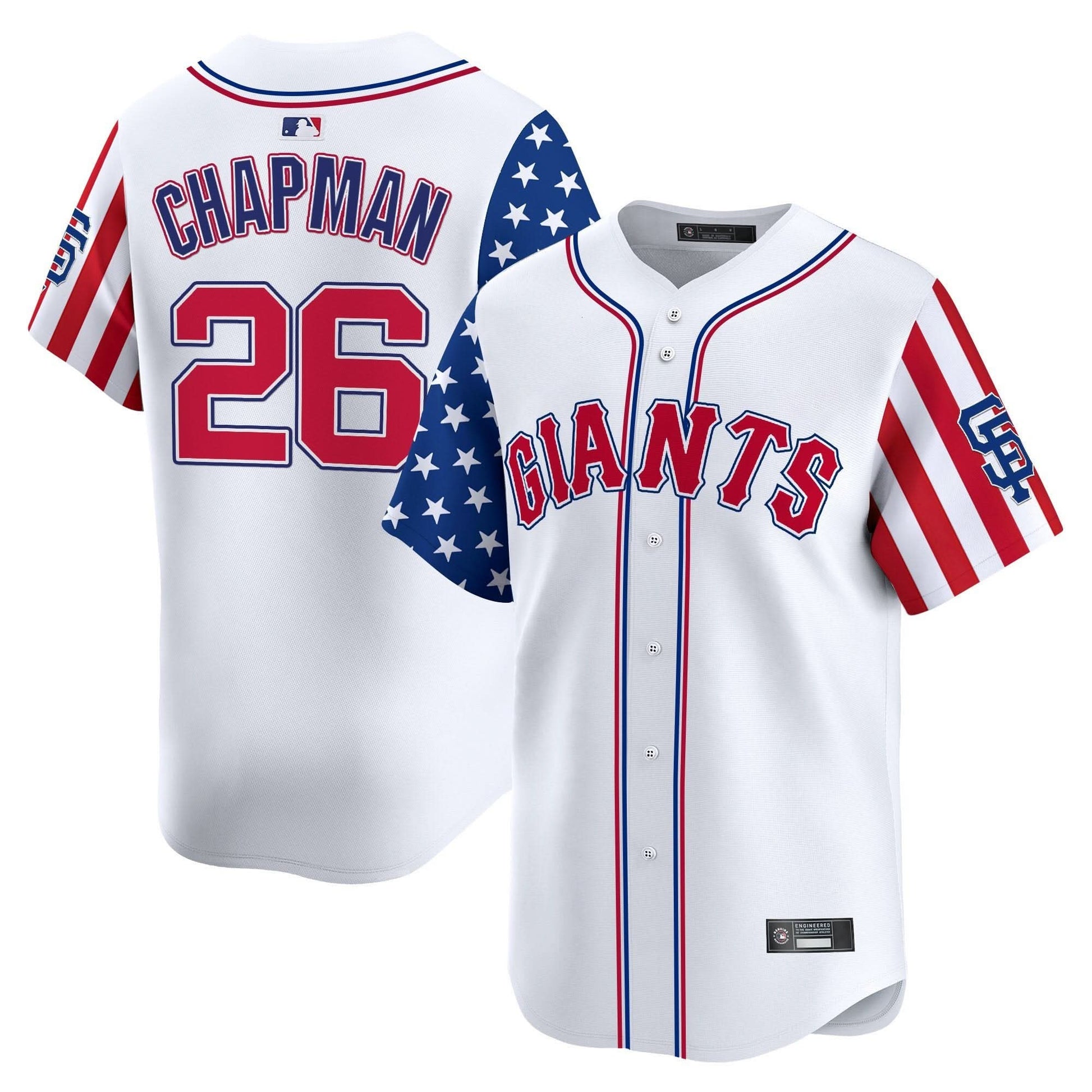 San Francisco Giants 2025 Independence Day Vapor Premier Limited Jersey - All Stitched