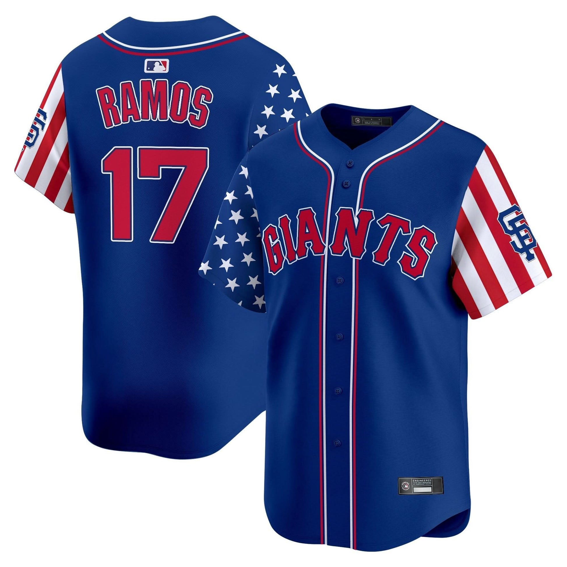 San Francisco Giants 2025 Independence Day Vapor Premier Limited Jersey - All Stitched
