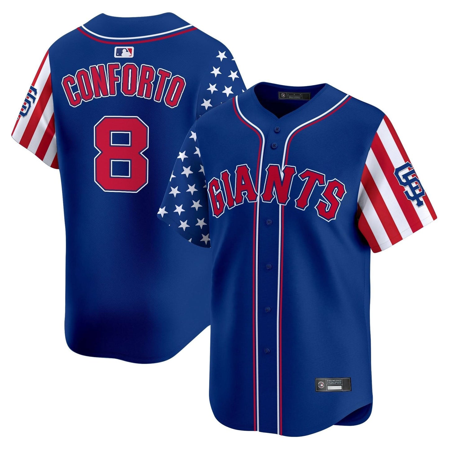 San Francisco Giants 2025 Independence Day Vapor Premier Limited Jersey - All Stitched