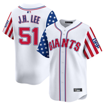 San Francisco Giants 2025 Independence Day Vapor Premier Limited Jersey - All Stitched