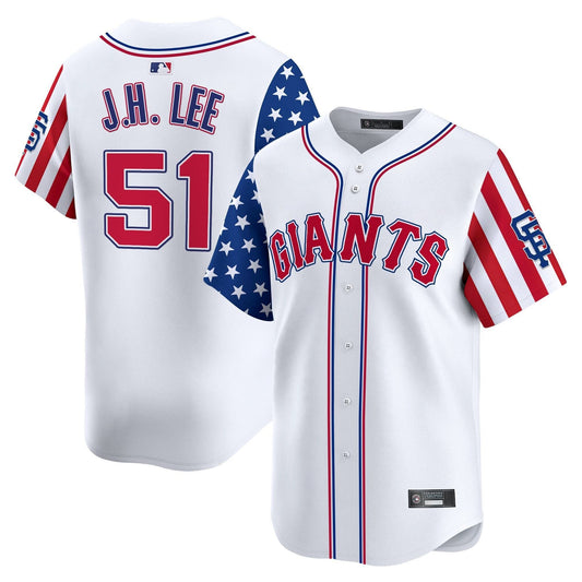 San Francisco Giants 2025 Independence Day Vapor Premier Limited Jersey - All Stitched