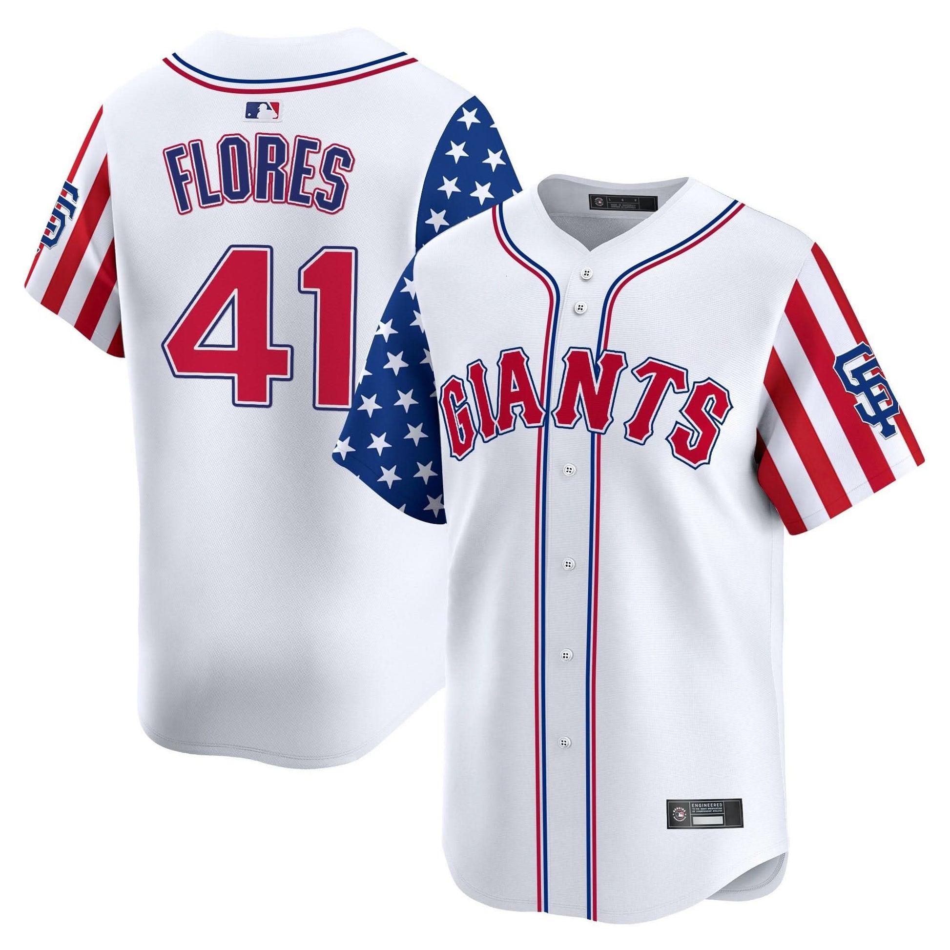 San Francisco Giants 2025 Independence Day Vapor Premier Limited Jersey - All Stitched