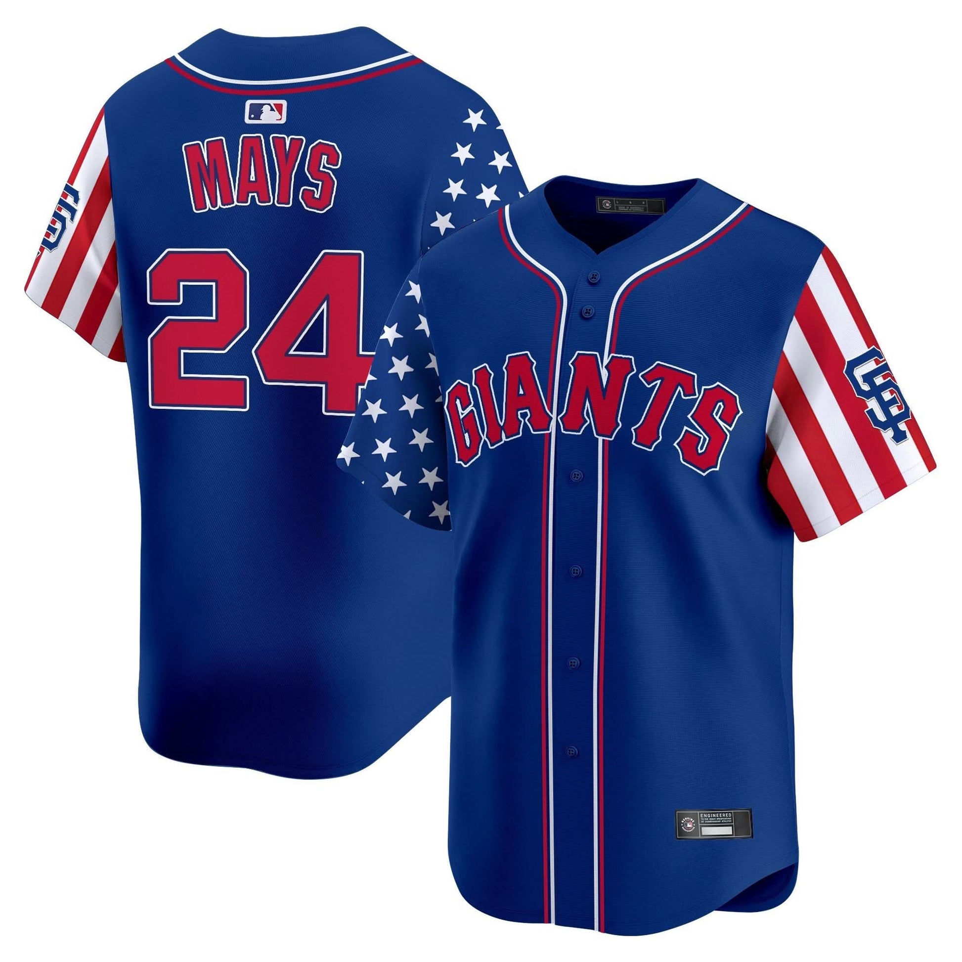 San Francisco Giants 2025 Independence Day Vapor Premier Limited Jersey - All Stitched