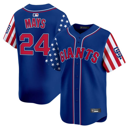San Francisco Giants 2025 Independence Day Vapor Premier Limited Jersey - All Stitched
