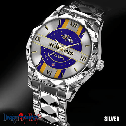 Baltimore Ravens Business Watch For Men Automatic Mechanical Stainless Steel Band 2025