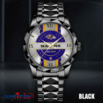 Baltimore Ravens Business Watch For Men Automatic Mechanical Stainless Steel Band 2025