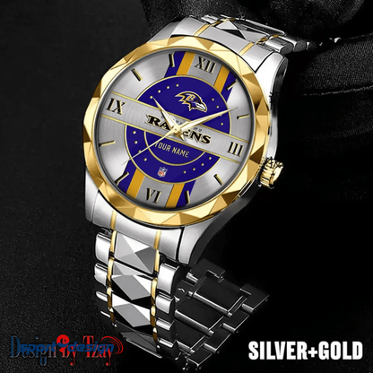 Baltimore Ravens Business Watch For Men Automatic Mechanical Stainless Steel Band 2025