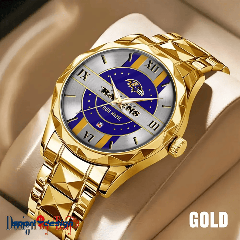 Baltimore Ravens Business Watch For Men Automatic Mechanical Stainless Steel Band 2025