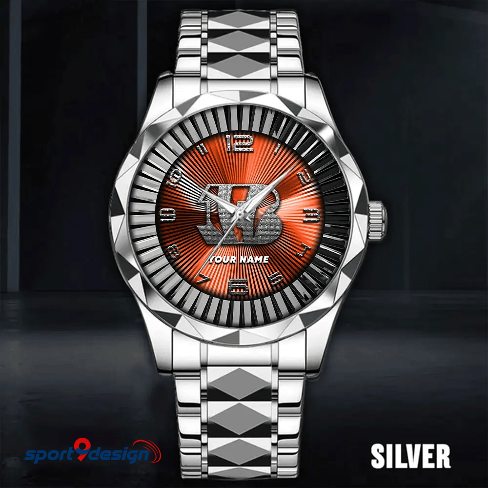 Cincinnati Bengals Business Watch For Men Automatic Mechanical Stainless Steel Band 2025