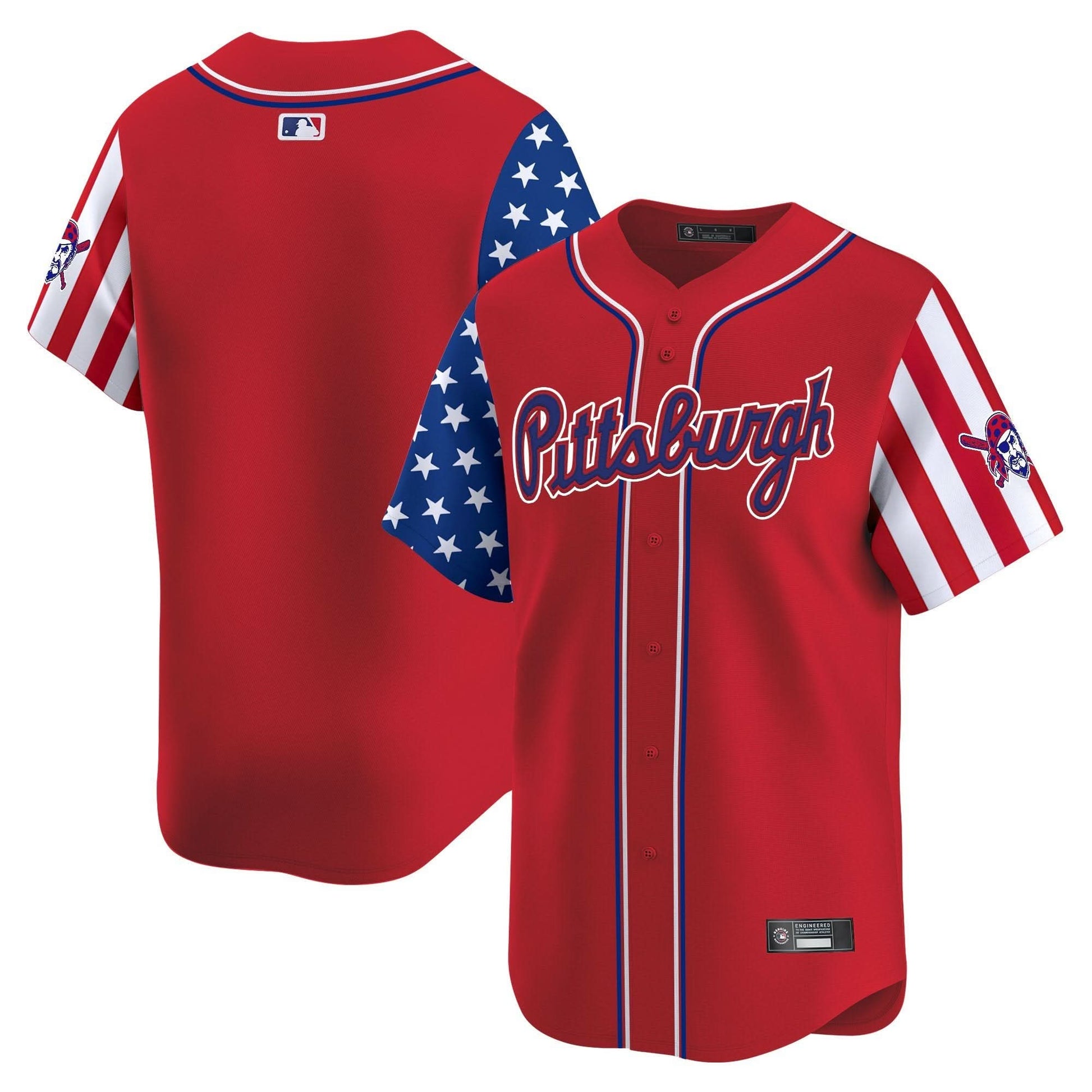 Pittsburgh Pirates 2025 Independence Day Vapor Premier Limited Jersey - All Stitched