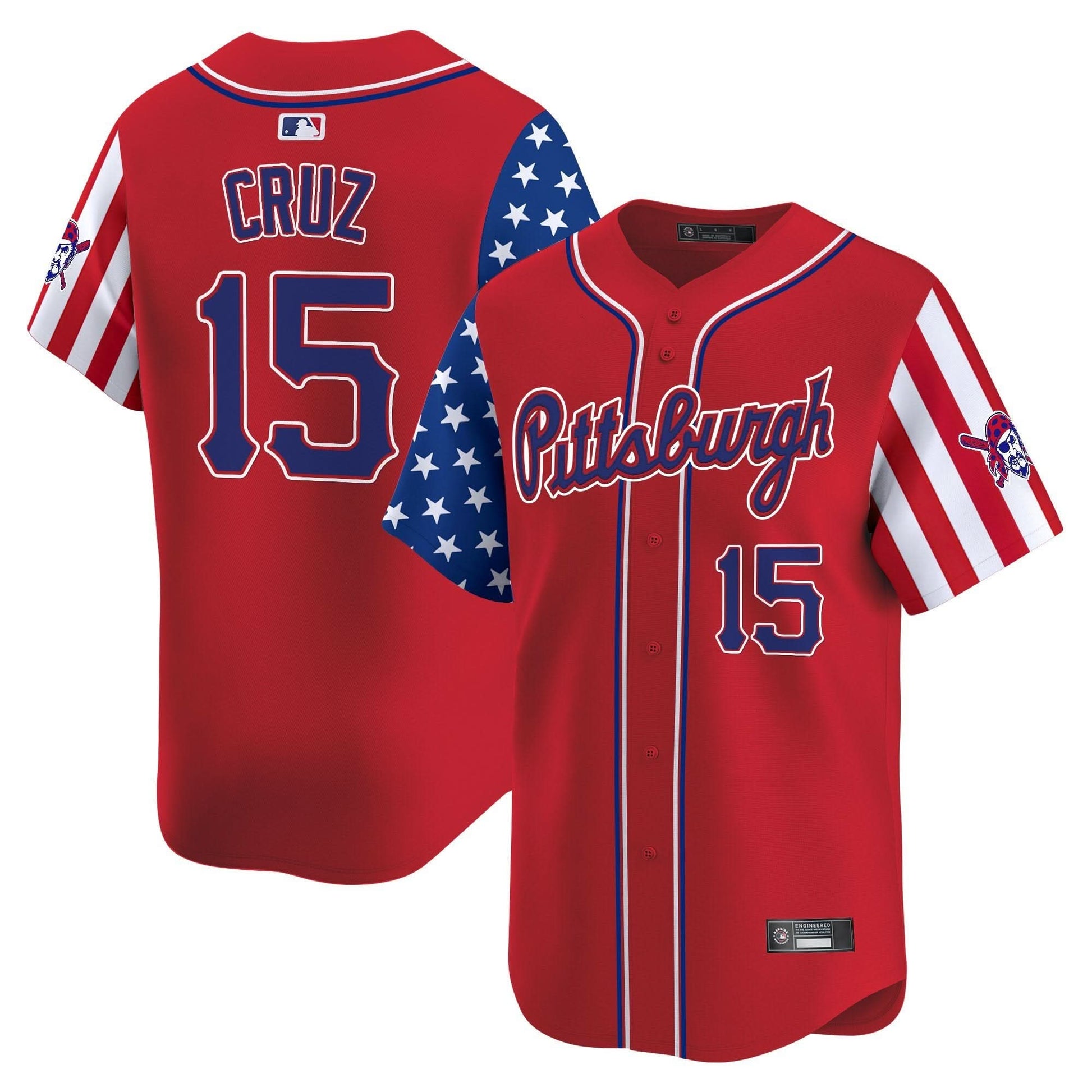 Pittsburgh Pirates 2025 Independence Day Vapor Premier Limited Jersey - All Stitched