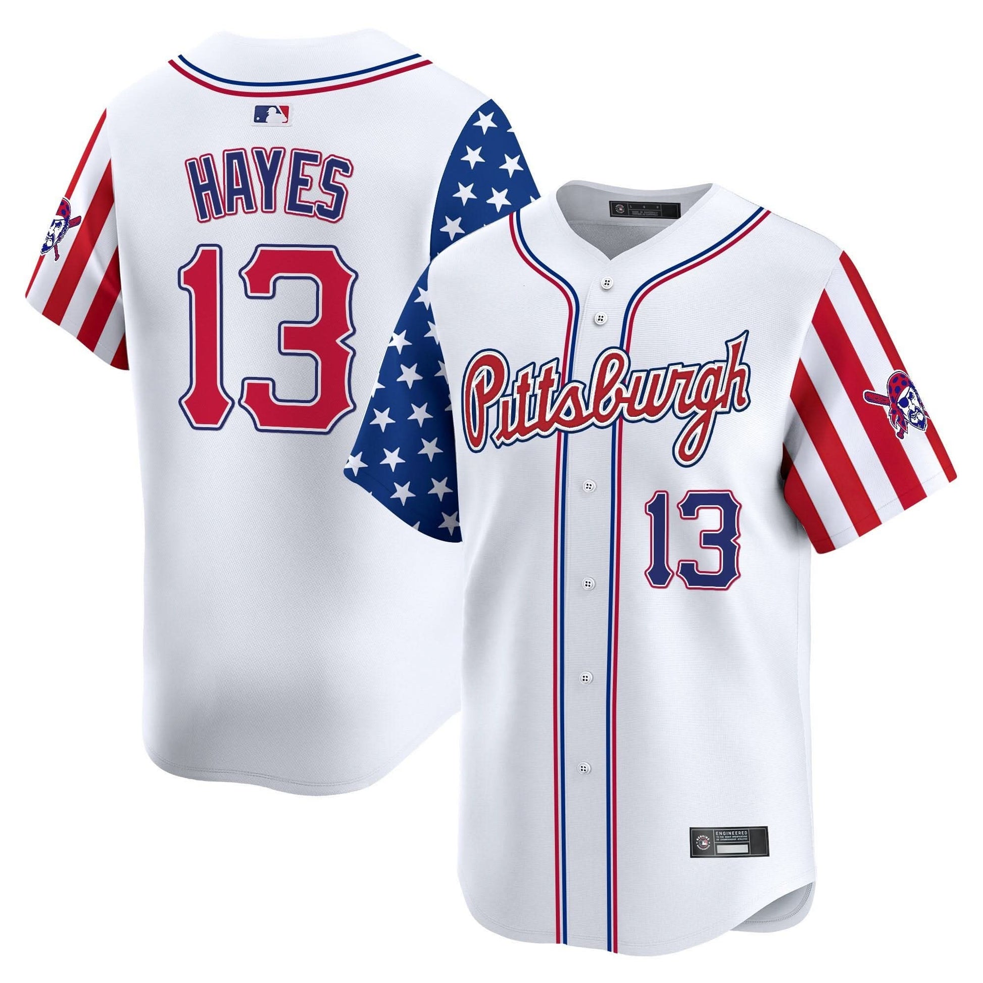 Pittsburgh Pirates 2025 Independence Day Vapor Premier Limited Jersey - All Stitched