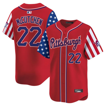 Pittsburgh Pirates 2025 Independence Day Vapor Premier Limited Jersey - All Stitched