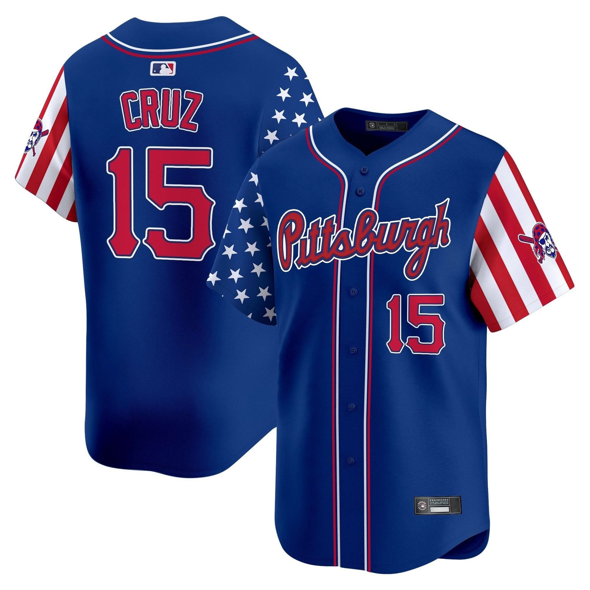 Pittsburgh Pirates 2025 Independence Day Vapor Premier Limited Jersey - All Stitched
