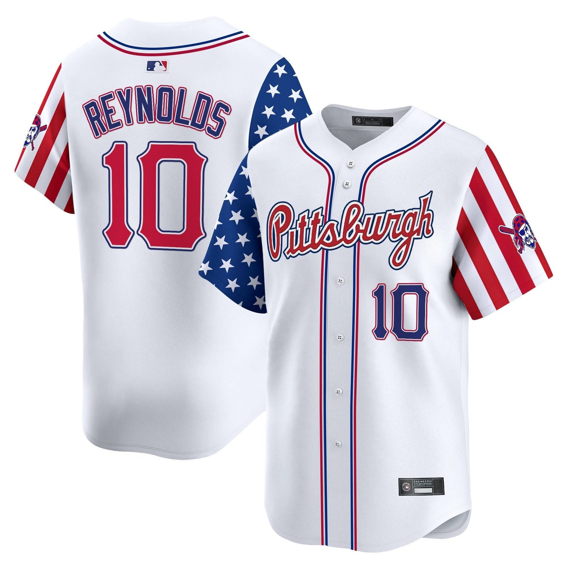 Pittsburgh Pirates 2025 Independence Day Vapor Premier Limited Jersey - All Stitched