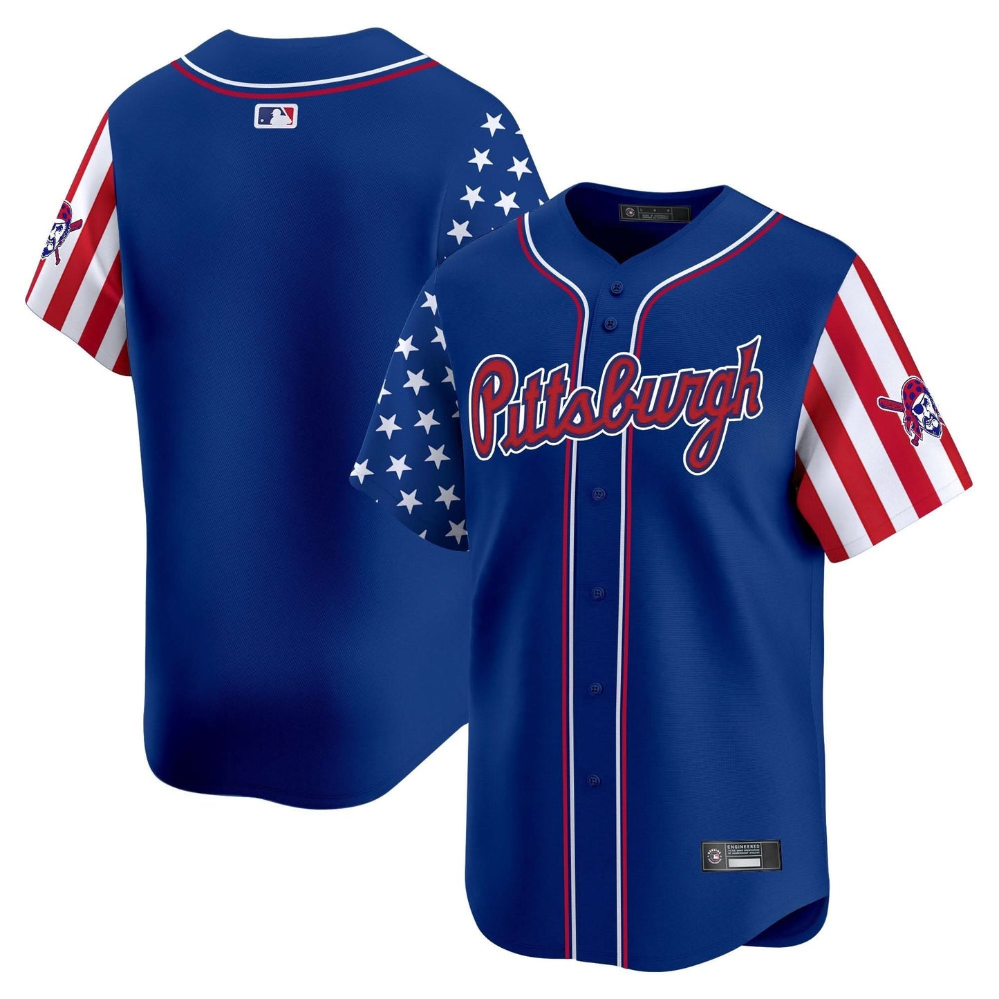 Pittsburgh Pirates 2025 Independence Day Vapor Premier Limited Jersey - All Stitched